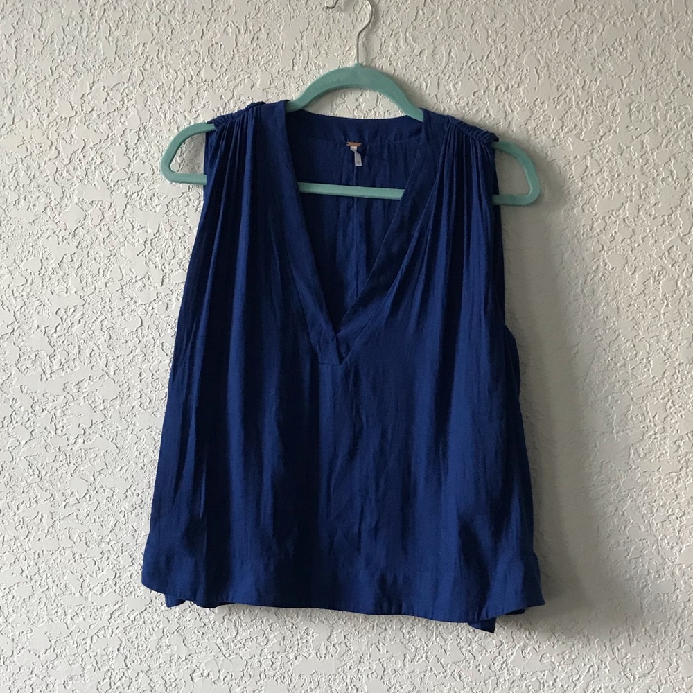 Free people Sleeveless Blue Top
